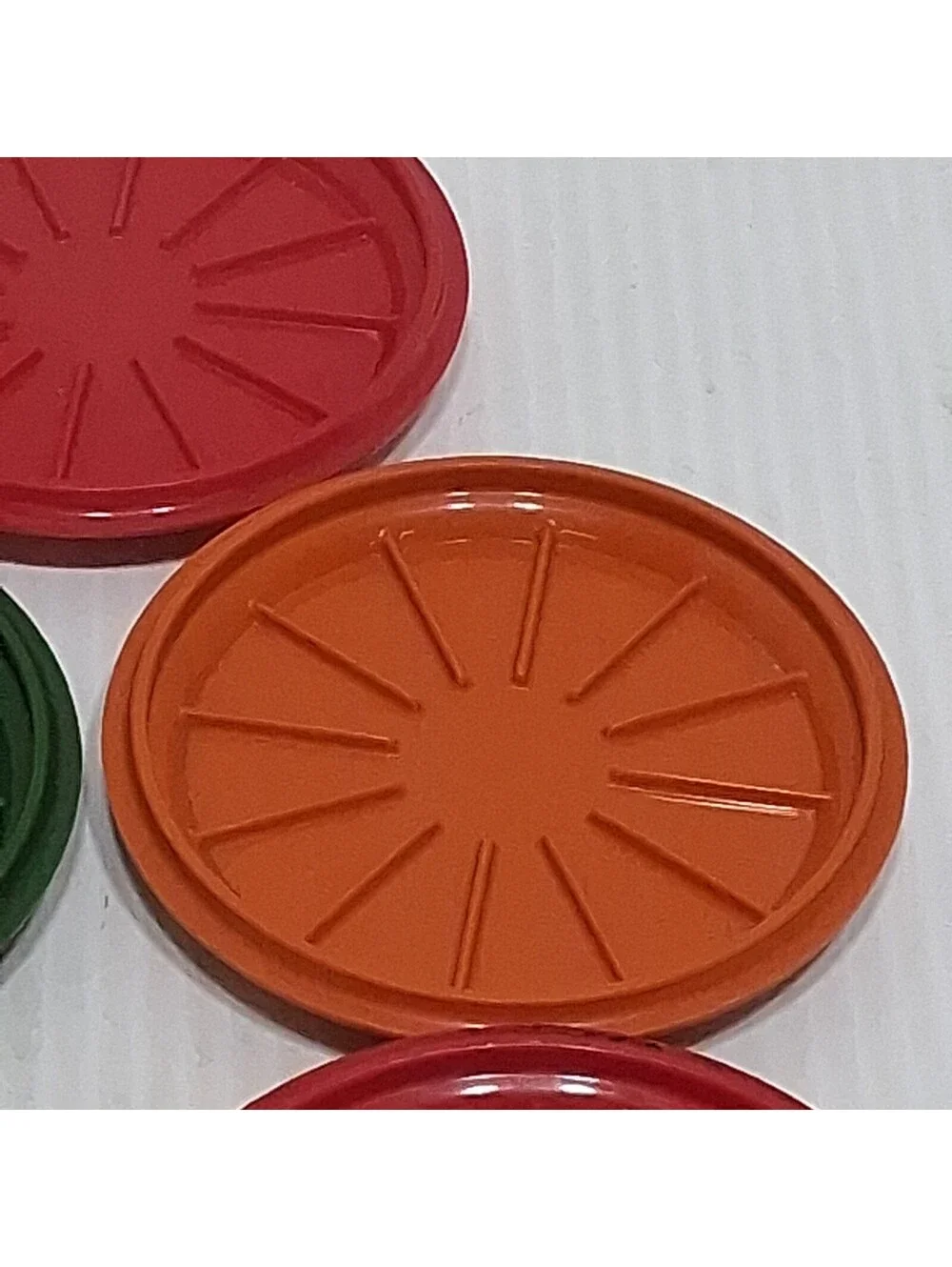 Vintage Tupperware #1313 Set of 5 REPLACEMENT Coasters for Harvest Multi Mugs